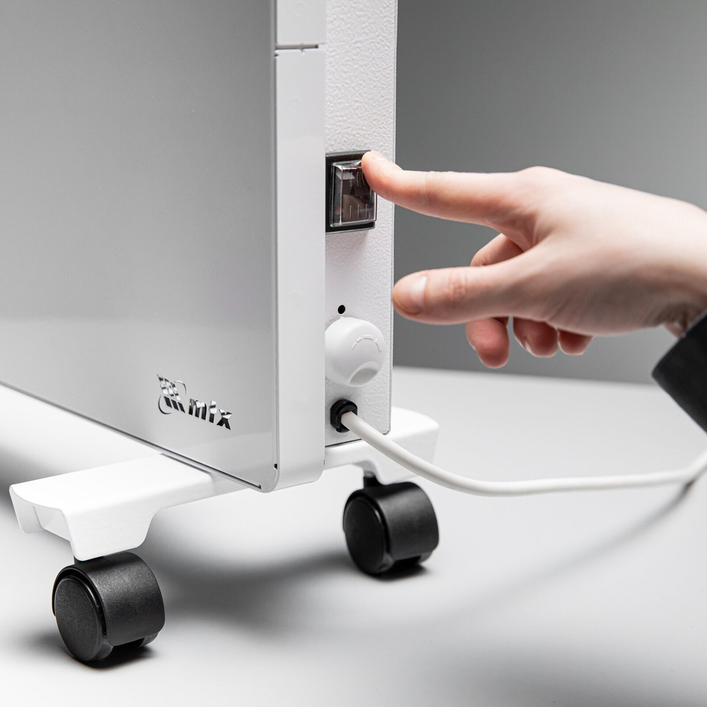 Конвектор электрический MTX КМ-1500.2, 1500 Вт, X-образный нагреватель, колеса, термостат, 98125