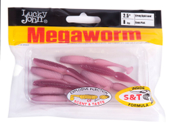 Мягкая съедобная приманка Lucky John MegaWorm 2,5in (63 мм ), цвет T61, 8шт.