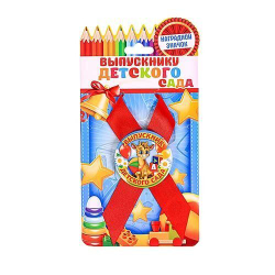 Значок с лентой «Выпускник детского сада», d=4,5 см