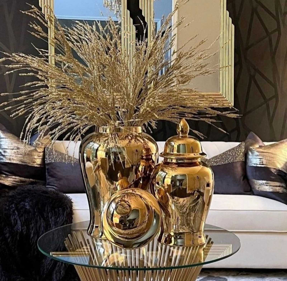 Ваза с крышкой 46 см [Арт. MET.704/OR]