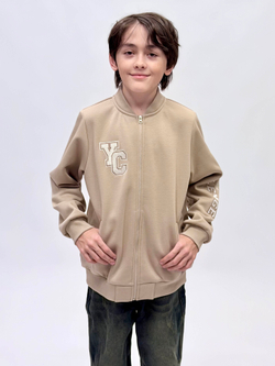 Бомбер трикотажный с начесом для мальчика 9-18 лет Fleur de Vie