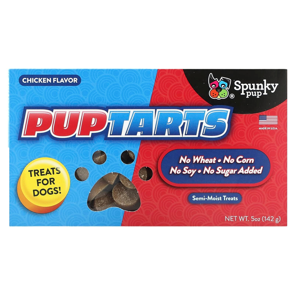 Spunky Pup, PupTarts, лакомства для собак, с курицей, 142 г (5 унций)
