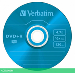 DVD+R диск Verbatim Colour OPP 5шт (43556)