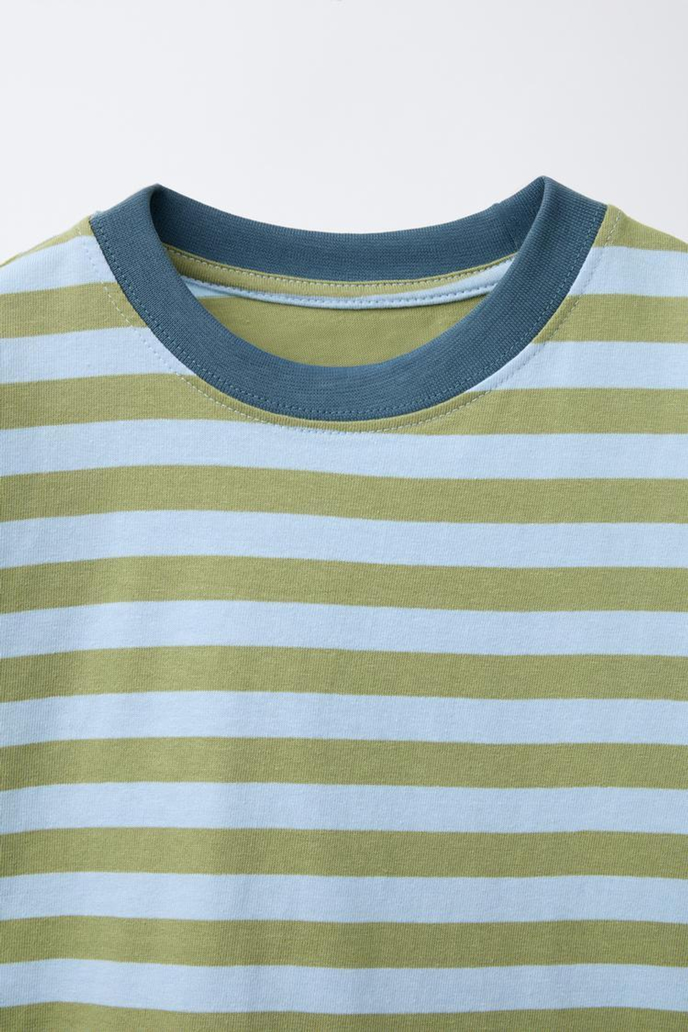 ZARA ФУТБОЛКА В ПОЛОСКУ, ЗЕЛЕНЫЙ