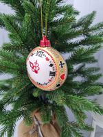 Часы из Алисы ёлочная игрушка из фарфора