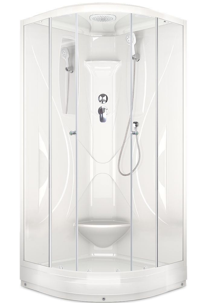 Душевая кабина DOMANI-Spa Eleganse,низ. под.,акр. мат, 90х90х218