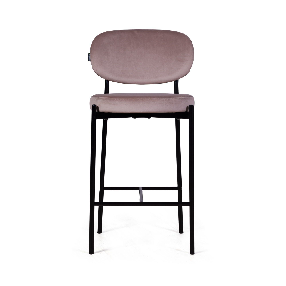 Стул полубарный Mason, бархат светло-серый 26