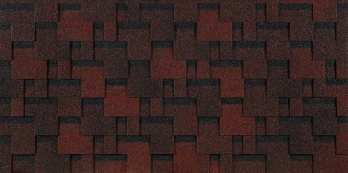 Гибкая черепица Döcke PIE BASIC/ ЛАБИРИНТ/ Красный