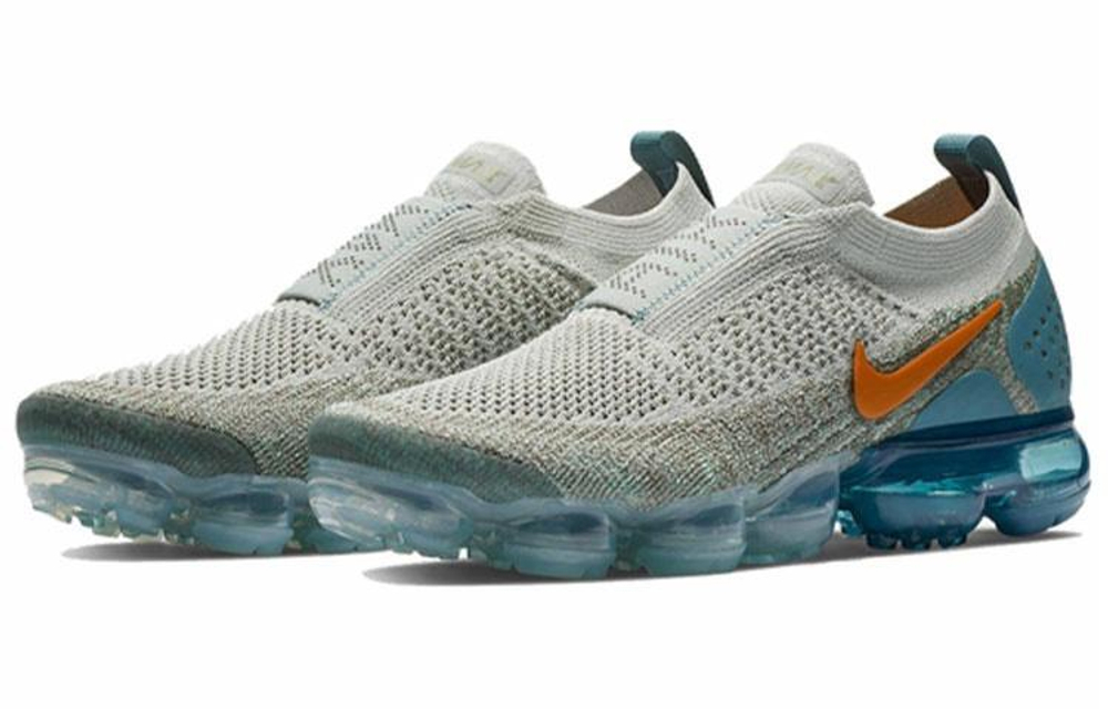 Кроссовки Nike Vapormax Moc 2 Light Silver Campfire Orange Celestial Teal (Женская размерная сетка)