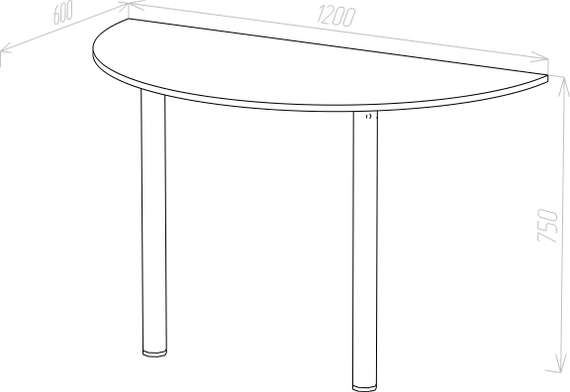 Стол приставной Стандарт Про дуб сонома