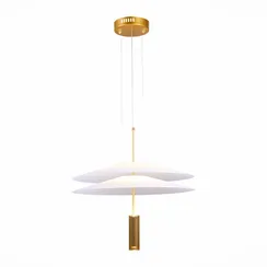 SL6101.203.01 Люстра подвесная ST-Luce Золотистый/Белый LED 1*10W 3000K ISOLA
