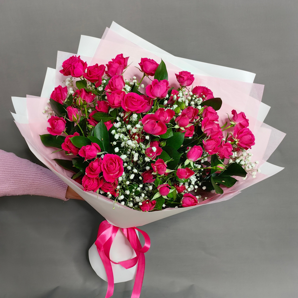 Букет из 9 кустовых роз