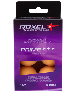 Мяч для настольного тенниса 3* Prime, оранжевый, 6 шт.