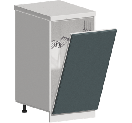 Кухня Модуль ШНВ 450 Графит / Бирюзовая мята