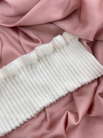 Подвяз вазяный белый с воланами 0,6-0,65 м, ширина 8,2 см