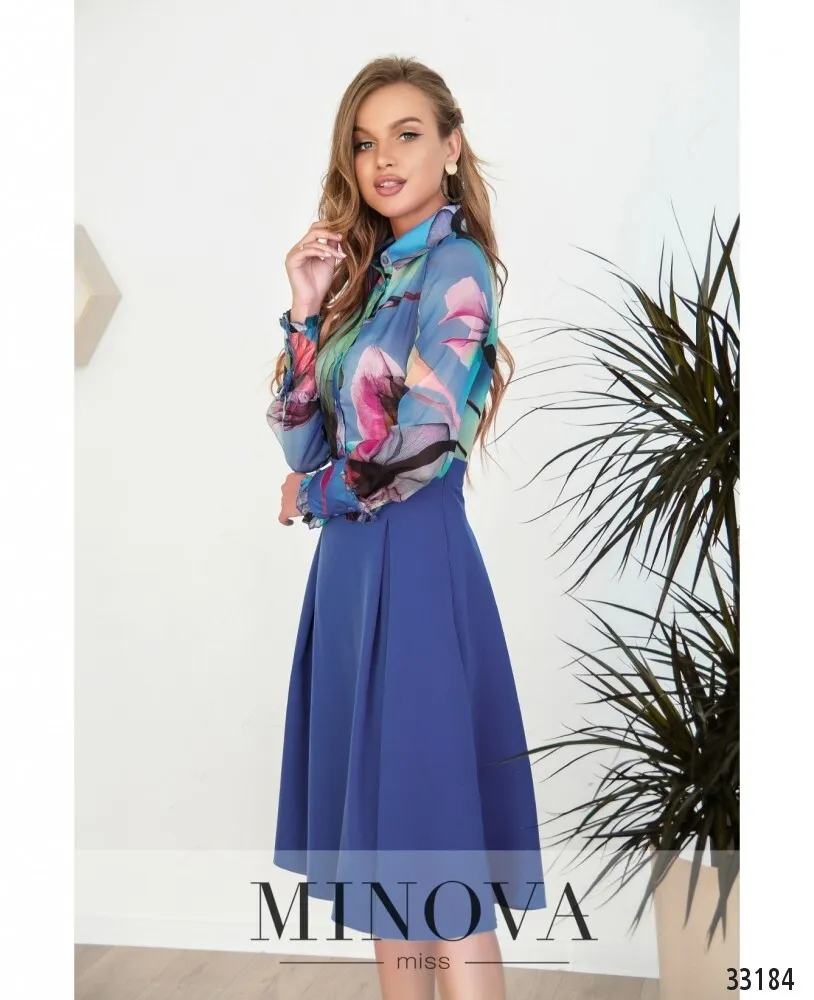 Платье 3123-светло-синий Minova