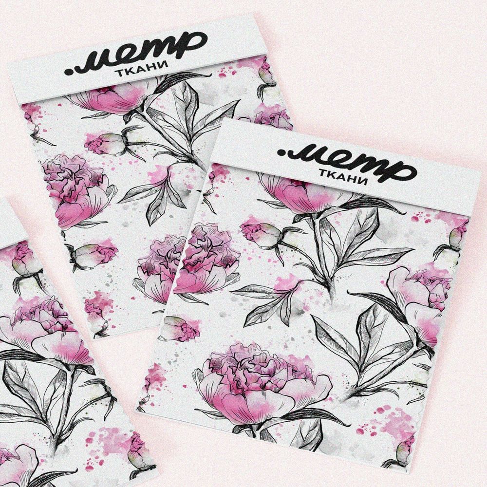 Ткань поплин живописные цветы
