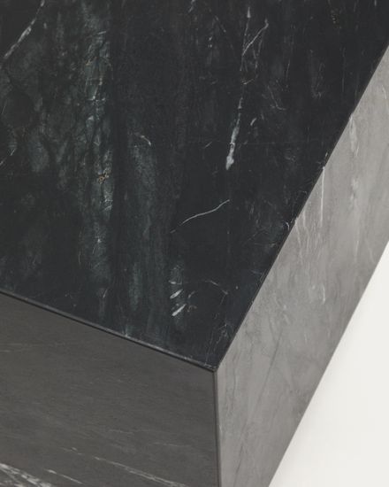 Приставной столик Sorein из черного мрамора 40 x 40 см