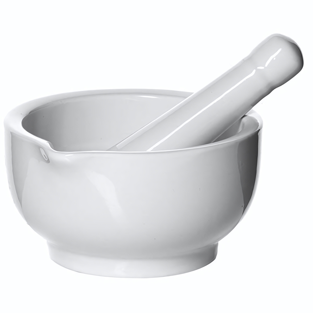 Мадлер со ступкой «Кунстверк»;фарфор;300мл;D=11,5,L=12,5см;белый (Цвет: белый)