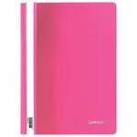 Скоросшиватель с прозрачным верхом А4, пластик 180мкм, Brauberg, розовый