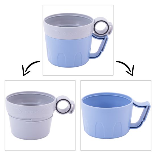 Термос 1800 мл. со стеклянной колбой Kamille KM-2024 пластиковый (2 чашки)