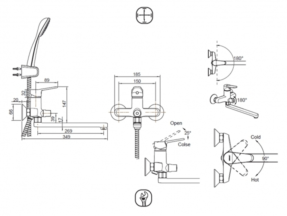 Комплект для ванной комнаты Bravat Eco 2 в 1