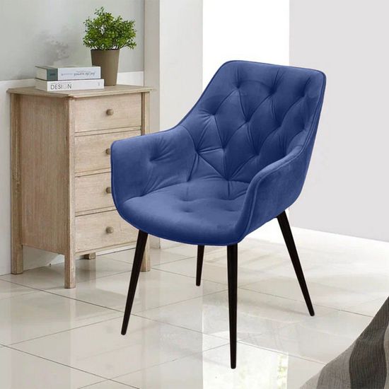 Стул Archi, бархат синий 29, опора конус