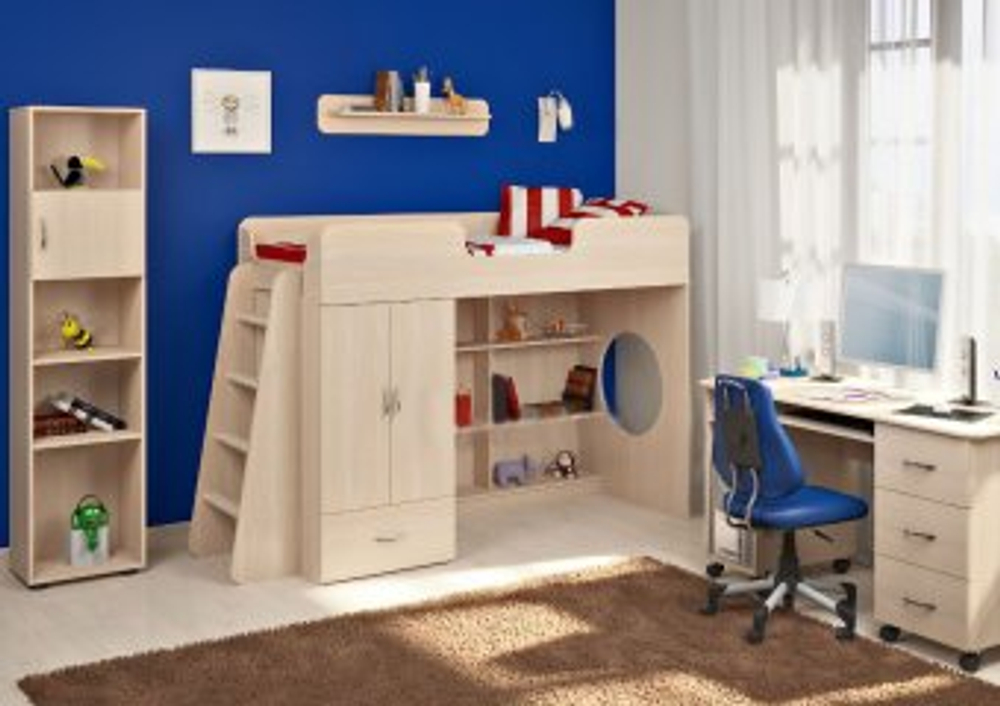 Детская стенка КарИВи Легенда 3  Дуб Молочный  Дуб Молочный