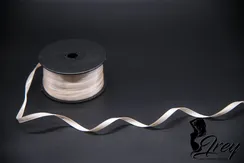 Лента атласная, 6 мм, серебристый пион 168