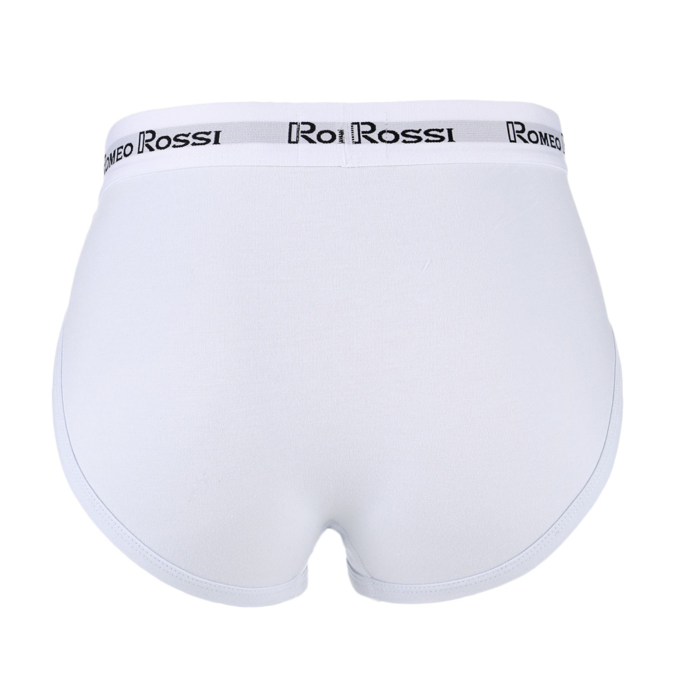 Классические мужские трусы-брифы с белой брендированной резинкой (Размер: XXL) (Цвет: белый)