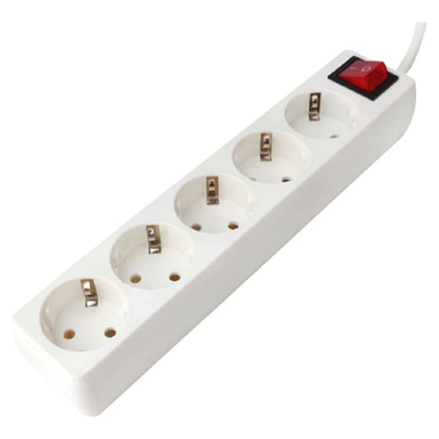 Сетевой удлинитель Гарнизон Удлинитель ELB-G5-W-7, 5р, 16А, 7м, с выкл. и заземлением, ур.защиты 1, белый, пакет (21225)