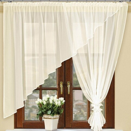 Занавеска "Ф. МАДЛЕН", цвет шампань, на шторной ленте, Польша.