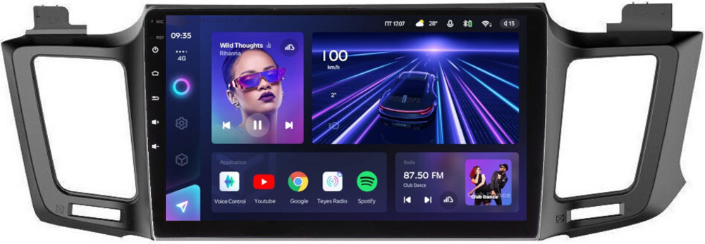 Магнитола для Toyota RAV4 XA40 2012-2019 - Teyes CC3 Android 10, ТОП процессор, 4/32 Гб, CarPlay, SIM-слот