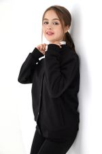 Джемпер для девочки Бомбер-1 Виотекс ЧЁРНЫЙ