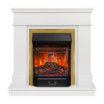 Каминокомплект Real Flame Selena STD WT с очагом Majestic Lux Brass