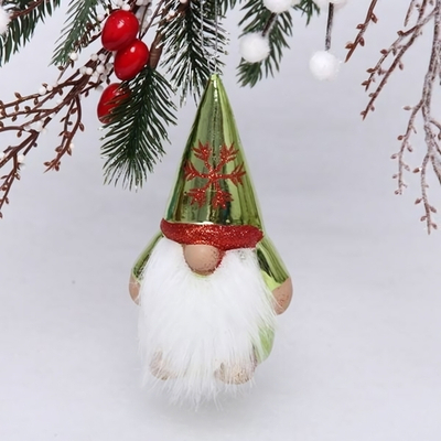 Ёлочная игрушка "Весёлый лесовичок" 6,5*5,5*13 см, зелёный (Серпантин)