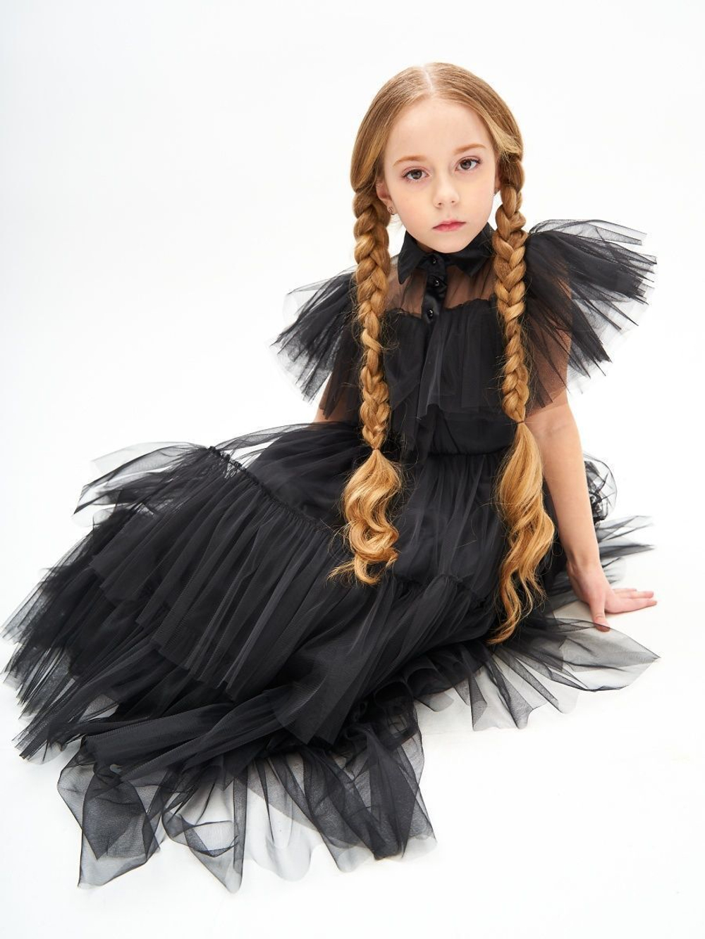 Платье Wednesday Addams Уэнсдэй Адамс на Хэллоуин в пол