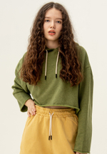 Худи Bowery NYC укороченное оверсайз Military