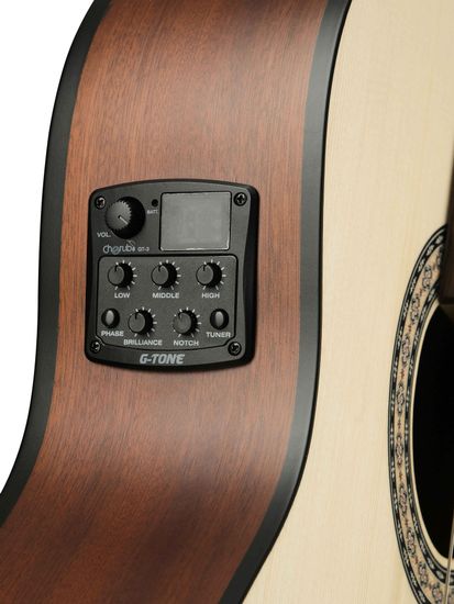 Классическая гитара со звукоснимателем, MIG Guitars LAG1C-SA24 LAG1C