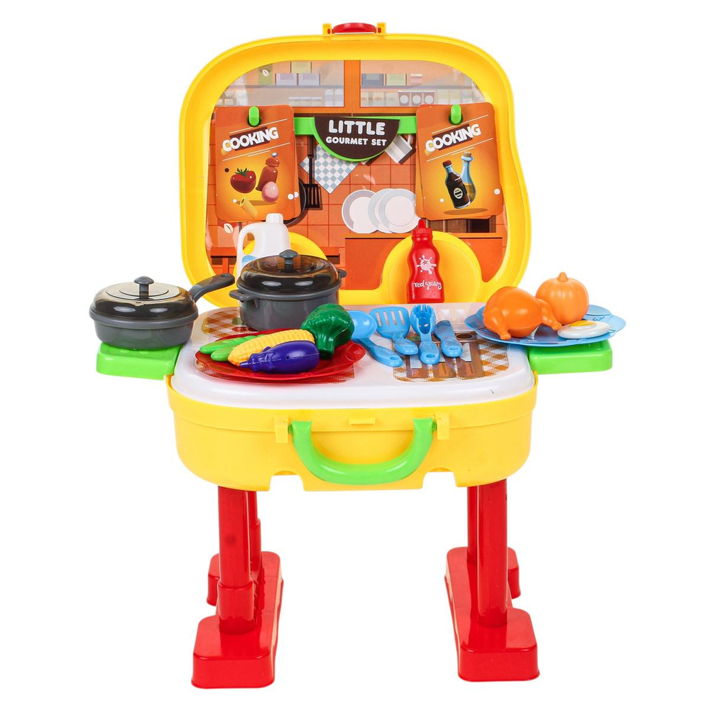 Игровой модуль "Кухня" 34 предм. чемод.на колесах BX55