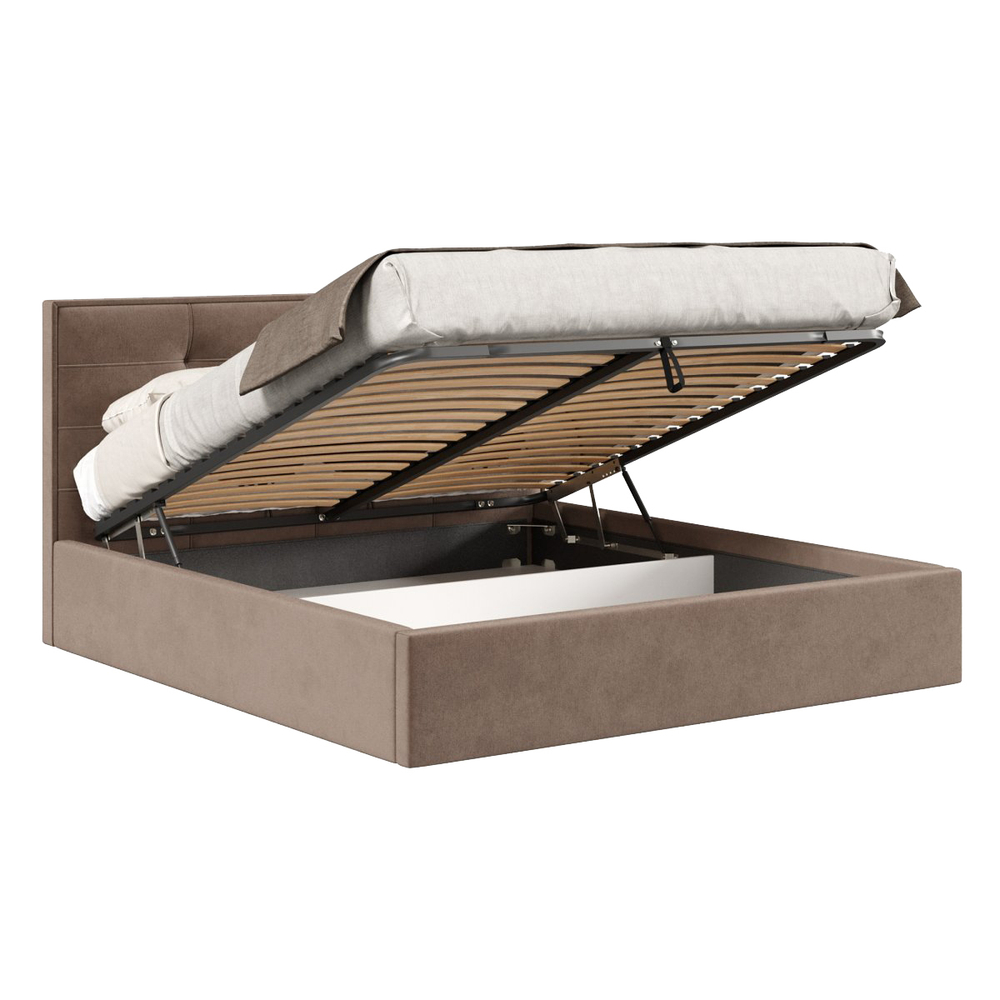 Кровать с подъёмным механизмом 1600 Римини, какао 019