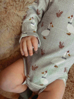 Боди Mjölk Гуси с длинным рукавом