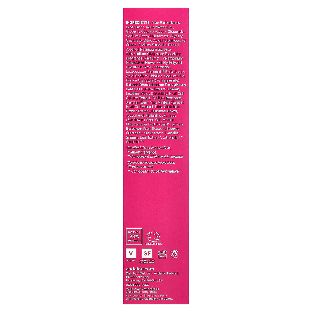 Andalou Naturals, 1000 Roses®, Biome, балансирующий тоник, для чувствительной кожи, 178 мл (6 жидк. унций)