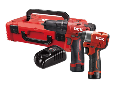 Набор инструмента аккумуляторный DCK KDKIT25, KDJZ23-10i + KDPL04-8, 10,8В, 2*2А/ч, З/У, K-Box