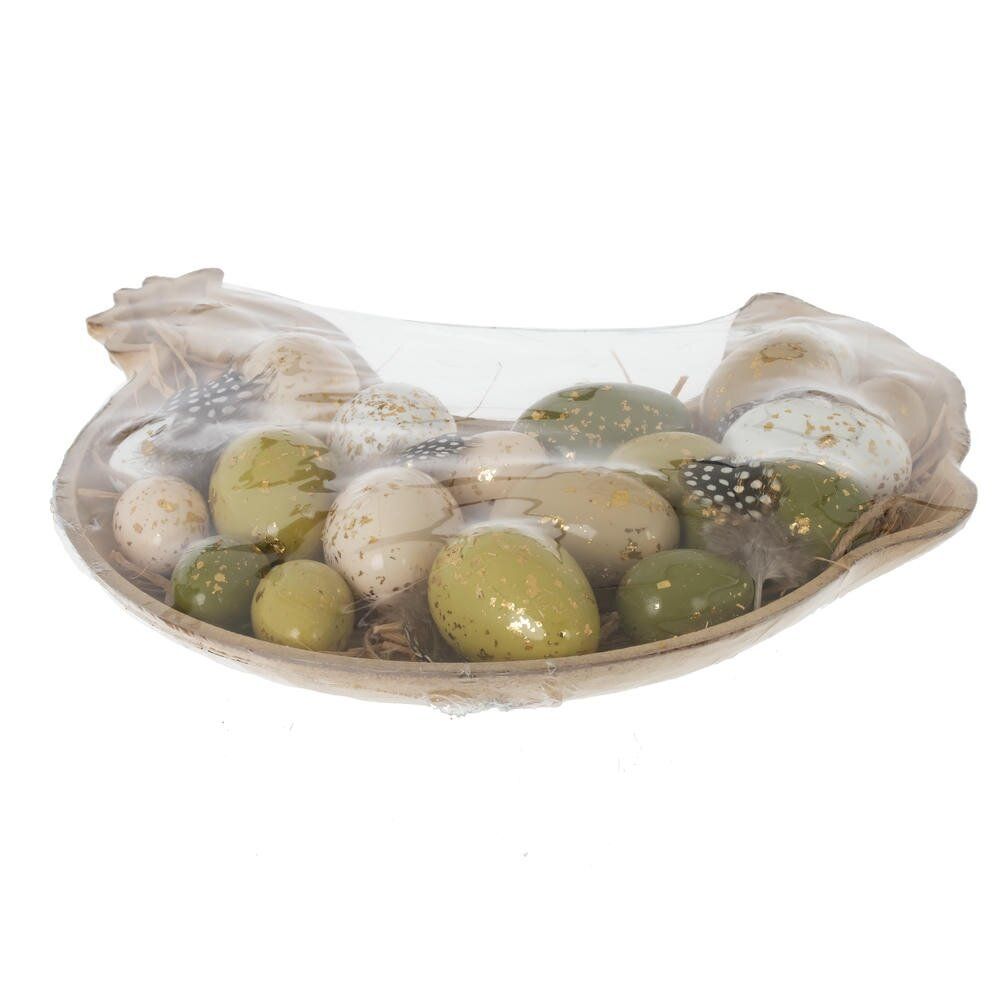 GAEM Набор из 18-ти изделий декоративных подвесных "Яйцо" (4*6, 3*4), L29 W31 H4,5 см