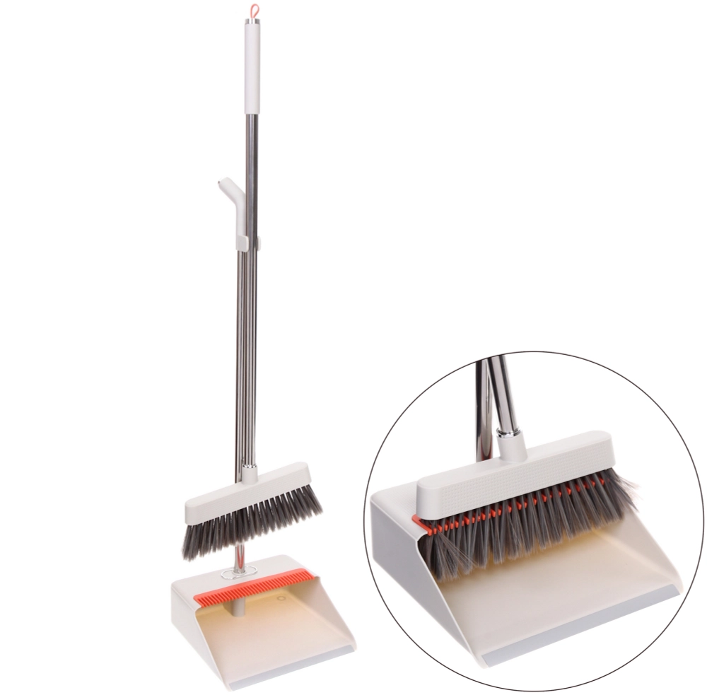 Набор для уборки, щетка для пола с совком «Люкс» белый 1130