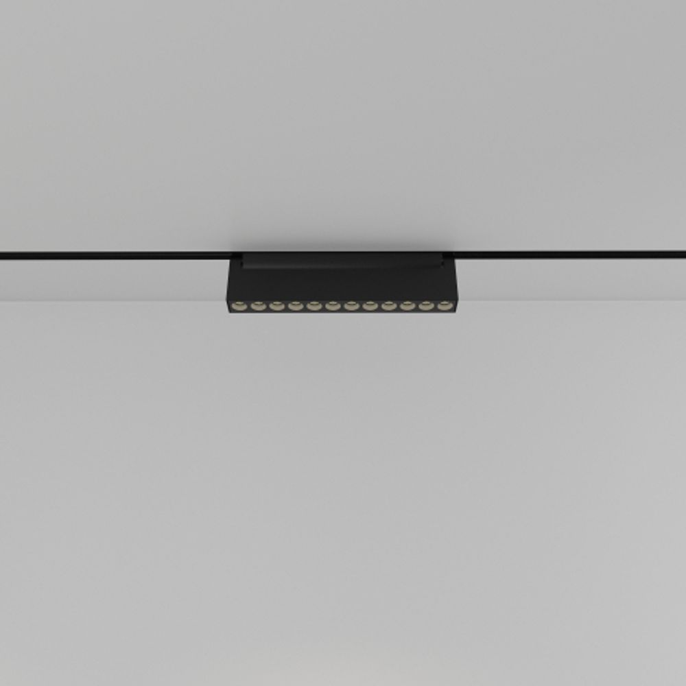 Магнитный трековый светильник ЭРА TRM20-4-22-12W3K BK светодиодный 12Вт 3000К черный для системы NOVA | Магнитные трековые светильники