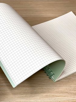 Блокнот квадратный в клетку 60л 195х210 мм св.зеленый (8808-012)