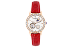 KANGOL Mother Of Pearl Collection Automatic Mechanical Movement Genuine Leather Strap Watch Women"s Watch