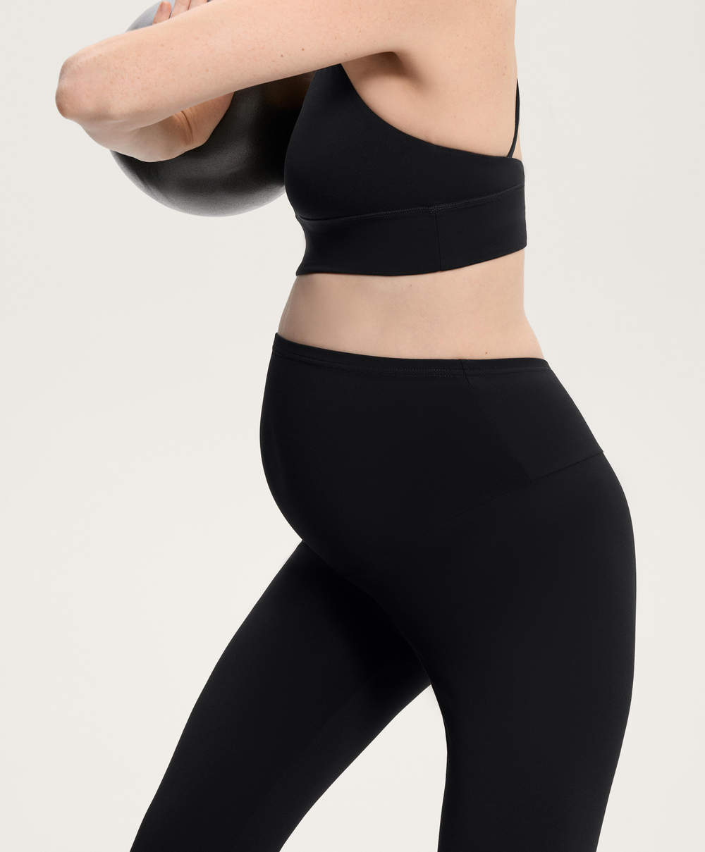 OYSHO Легинсы-капри для беременных Comfortlux 40 см, черный